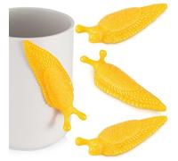 Soulchen 4 Pcs Sticky Banana Slugfest Novelty Sensory Slug Fidget Toy Mini Banana Slug Finger Puppet Slimy Sticky Slugs Tricky Toys for Halloween