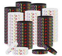 Soulchen 50 Pcs Cancer Awareness Silicone Bracelets Bulk All Cancer Prevention and Multiple Awareness Ribbons Wristbands for Patients Family Friend Gifts Marathon Events Supplies