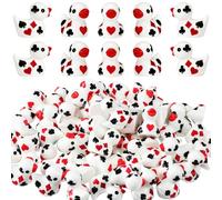 Soulchen 50 Pcs Mini Casino Resin Ducks Bulk Tiny Poker Ducks Casino Party Gifts Little Small Animals Miniature Figurines Charms Poker Chip Ornament for DIY Cake Decor Theme Birthday Party Gift