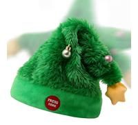 Soulchen Funny Music Swinging Christmas Tree Hat, Electric Singing and Dancing Santa Hat, Christmas Interactive Musical Dancing Tree for Adults Kids Gift Party Decor, Green, 7.87 x 17.32 Inches