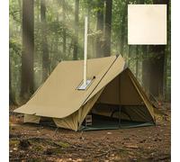 Soulchen Hot Tent with Stove Jack for 2-3 Person Camping, Waterproof Lightweight Bushcraft Tent for Hiking, Backpacking, Outdoor Fishing & Shelter with Poles Stakes & Fireproof Mat