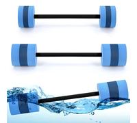 Soulchen Long Aquatic Exercise Dumbbells Foam Water Weights Dumbbell Aquatic Pool Barbells with High Density EVA Foam for Swim Water Aerobics Workouts Loss(Light Blue & Dark Blue,Mixed,3 Pcs)