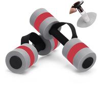 Soulchen Pool Exercise Equipment Water Dumbbells Pool Resistance Aerobic Weights EVA Foam Dumbbell with Handle Strip for Aqua Therapy Water Aerobics Weight Loss Fitness(Gray Pink,Light)