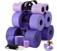 Soulchen Pool Exercise Equipment Water Dumbbells Pool Resistance Aerobic Weights EVA Foam Dumbbell with Handle Strip Assorted Size for Aqua Therapy Water Aerobics Weight Loss Fitness(Mystic Bloom)