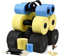 Soulchen Pool Exercise Equipment Water Dumbbells Pool Resistance Aerobic Weights EVA Foam Dumbbell with Handle Strip Assorted Size for Aqua Therapy Water Aerobics Weight Loss Fitness(Power Line)
