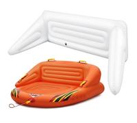 Soulchen Replacement Innertube Base or Backrest,1-4 Rider Models, Replacement Inner Tube for Boating Towable Inflatable Tube Safety Speed Valve for Easy Inflating Deflating(2 Rider,Backrest)