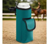 Soulchen Saddle Water Bottle Holder with Pocket, Water Holder Horse Saddle Drink Saddlebags with Adjustable Strap, Horse Riding Gift Stuff Accessory, Easy to Attach 10 x 4 x 4 Inch(Green)