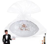 Soulchen12 Inch Wedding Groomsmen Proposal Football Gifts Bulk Keepsakes Football with 1 Pump 2 Needles Groomsmen Proposal Gift(Will You Be Our Ring Bearer)
