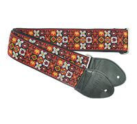 Souldier GS0295BK02BK - Handmade Seatbelt Guitar Strap for Bass, Electric or Acoustic Guitar, 2 Inches Wide and Adjustable Length from 30" to 63" Made in the USA, Woodstock, Red
