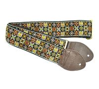 Souldier GS0296NM01WB - Handmade Seatbelt Guitar Strap for Bass, Electric or Acoustic Guitar, 2 Inches Wide and Adjustable Length from 30" to 63" Made in the USA, Woodstock, Brown