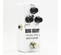 SoulDiM Analog Delay Guitar Effect Pedal with True Bypass Switch Mini Electric Guitar Delay Effect Pedal (Blue delay)