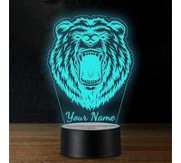 souleather Bear Head Wild Animal Personalized 3D Lamp Acrylic Led Light