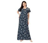 Soulemo Women's Printed Alpine Nighty 1657, Yale Blue, XL - Bust - 48