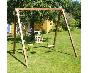 Soulet Pierre Infant & Child Triple Wooden Swing Set