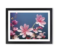 Soulful Flowers Framed Wall Art Print A2 Black
