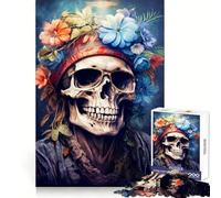 Soulful Harmony Skull Jigsaw Puzzle for Adults 1000 Pieces Memory Boost Group Play Pattern Assembly Xmas Surprise (50x75cm)