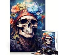 Soulful Harmony Skull Jigsaw Puzzles for Teenagers 1000 Piece Recall Upgrade Calm Relax Clear Cut Art Collection Piece (38x52cm)