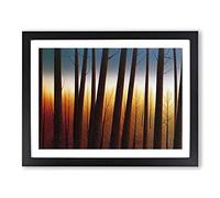 Soulful Winter Forest Framed Print | A4 Black Framed Wall Art | Ready to Hang | Modern Landscape Picture | Living Room Bedroom Lounge Office