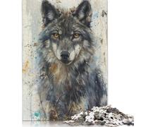 Soulful Wolf Gaze Jigsaw Puzzles Puzzle for Adults Kids. 1000 Pieces Great Gifts Challenge Toy Educational Game Home Decoration for Educational Games Gifts 1000pcs (75x50cm)