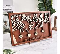 soulglass Family Tree Gift Mother's Day Decor Family Art Wall Decor Personalized Family Names Sign, Custom Gift for Mom, for Grandma