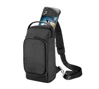 Soulgo Carrying Case Compatible with Steam Deck, Steam Deck OLED/ASUS ROG Ally X & Accessories - Protective Shoulder Bag Pouch with Multi-Pocket Fit Console, AC Charger, Dock for Travel(Black)