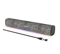 SOULION R100 PC Speakers, Bluetooth Computer Speakers with Dynamic Lighting Sync with Music Beats, PC Soundbar for Desktop, Laptop, USB Powered(USB-C Adapter Included)