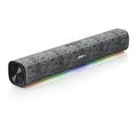 SOULION R100 Plus PC Speakers, Wireless Bluetooth Computer Speakers, 3.5mm Input, Headphone Jack, Portable Sound Bar for Desktop, Laptop, 4 Lighting Mode, USB-C Cable Included