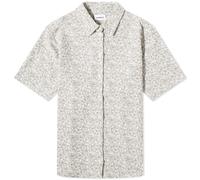 Soulland Men's Jodie Short Sleeve Floral Shirt Off-White