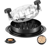 SoulLife Chicken Shredder Large Chicken Breast Shredder Tool Twist with Brush&Fork (Black)