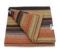 Soullytag Burnt Orange Cotton Throw Blanket - Recycled Cotton, Multi-use Sofa & Bed Cover | Eco Friendly, Machine Washable, 150 × 210 cm (Rio, Orange)