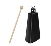 Soulmate Cowbell 8 inch Metal Steel Cow Bell Instrument Noise Makers Cowbell Hand Percussion Cow Bells with Handle Stick for Drumset