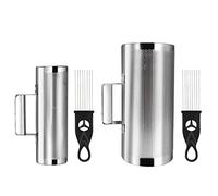Soulmate Guiro Instrument with Scraper Stainless Steel Guiro Shaker Musical Instruments Guiro Set 3"8" & 6"12" Latin Percussion Instrument Musical Training Tool