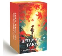 soulme Tarot Deck 78 Cards with Guidebook, Red Maple Tarot Illustrated Tarot Cards with Classic Tarot Symbolism, Tarot Deck for Beginners and Advanced Readers, Intuition, Meditation, Divination
