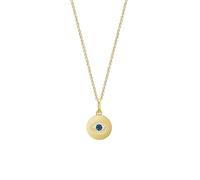 SOULMEET 18k Gold Plated Evil Eye Dainty Round Blue Cubic Zircon Silver Necklace With Moissanite Pendant Jewelry Gift for Women Christmas Birthday Thanksgiving Mother Day