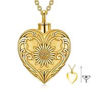 SOULMEET Cremation Jewelry for Ashes, Sterling Silver Urn Necklace for Ashes Women Men, Cherish Memories Jewelry to Keep Someone Near to You, Metal, Cubic Zirconia