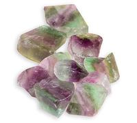 Soulnioi 10pcs Bicolor Fluorite Crystal Raw Stone Healing Crystals Rough Stones(2-3cm), for Meditation Wicca Reiki Healing Purification Chakra Balancing