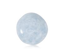Soulnioi 1PC Healing Crystal Palm Stones Polished Blue Celestite Crystal, Tumbled Worry Stones for Meditation Treatment Chakra Balancing