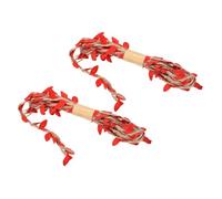 Soulnioi 2 Pack Leaf Jute String, 9.8 Feet 3M Hessian Twine for Gift Wrapping, Bouquet Tying, Wedding Craft and Home Table Decoration, Red