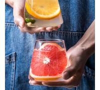 soulnioi 2PCS 360ML Drinking Glasses Mount Fuji Beer Glasses for Juice Latte Espresso Cappuccino Beverage