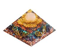 Soulnioi 3.7" Pink Crystal Ball Organ Pyramid Chakra Quartz Positive Energy Pyramid Generator for Chakra Balance, Reiki Meditaion