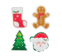 Soulnioi 4PCS Wood Pulp Sponge Wipe,Thickened Dish Sponge,Cleaning Sponge,Sponge Multipack,Dish Sponges for Washing Up,Compressed Dishwashing Sponge,for Kitchen Cleaning Christmas 4PCS-A