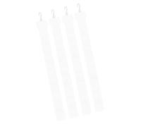 Soulnioi 8 Pack Clear Frosted 12 Station Plastic Hanging Strips with Hooks - Merchandise Display Strip for Retail, Grocery and Convenience Store Shelf Display