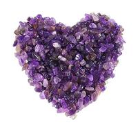 Soulnioi Amethyst Crystal Tumbled Chips Stone Natural Crystal Crushed Stones Irregular Bulk Gemstones 5-7mm 100g for DIY Garden Home Decorative