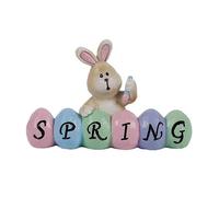 Soulnioi Bunny and Egg Figurine Centerpiece Decoration Easter Tabletop Decoration for Easter Spring Decoration SPRING B