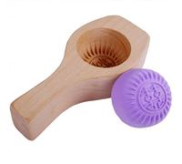 Soulnioi Butter Molds Moon Cake Mould Wooden Chinese Traditional Pastry 3D Press Happy Shaped for Pressing Buns, Traditional Chinese Pastry, Dessert Molds 3.5CM