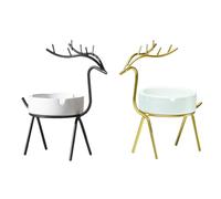 Soulnioi Ceramic Ashtray,Fawn Ceramic Ashtray,Ceramic Cigarette Ashtray,Christmas Decoration Home Living room Decorative Ornaments 2PCS