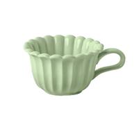 soulnioi Ceramic Coffee Mug, Cream Style Cappuccino Cup, 250ML Breakfast Oatmeal Cup Creative Tea Milk Cup for Gift - Green