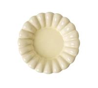 soulnioi Ceramic Sauce Dish, 4.25 Inch Flower Shape Dipping Bowl, Cream Style Mini Seasoning Dish, Round Spice Bowl for Side Dishes, Dessert, Appetizer, Ketchup