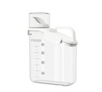 soulnioi Cereal Storage Containers, Rice Storage Container Airtight Dry Food Storage Tank Plastic Kitchen Cereal Dispenser or Flour, Pet Food, Sugar Storage - 2000ML/White