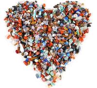 Soulnioi Chakra Crystal Tumbled Chips Stone Natural Crystal Crushed Stones Irregular Bulk Gemstones 5-7mm 100g for DIY Garden Home Decorative